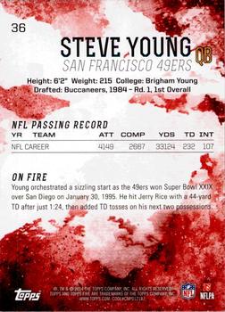 2014 Topps Fire #36 Steve Young Back