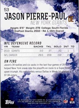 2014 Topps Fire #53 Jason Pierre-Paul Back