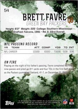2014 Topps Fire #54 Brett Favre Back