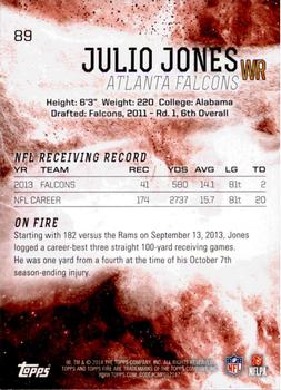 2014 Topps Fire #89 Julio Jones Back