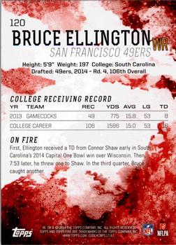 2014 Topps Fire #120 Bruce Ellington Back