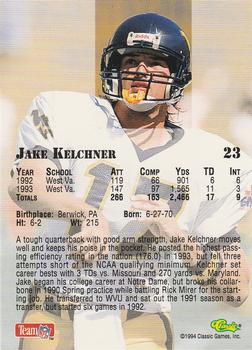 1994 Classic NFL Draft #23 Jake Kelchner  Back