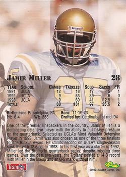 1994 Classic NFL Draft #28 Jamir Miller  Back