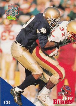 1994 Classic NFL Draft #50 Jeff Burris  Front