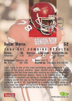 1994 Classic NFL Draft #52 Isaac Davis  Back