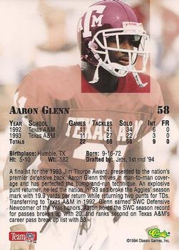 1994 Classic NFL Draft #58 Aaron Glenn  Back