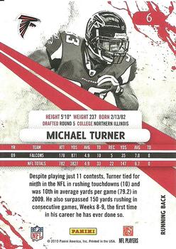 2010 Panini Rookies & Stars #6 Michael Turner  Back
