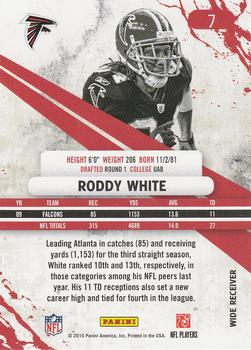 2010 Panini Rookies & Stars #7 Roddy White  Back