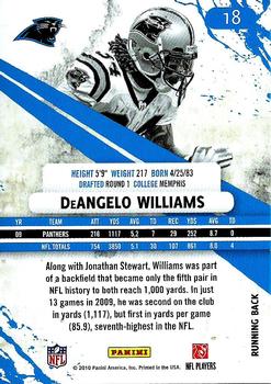 2010 Panini Rookies & Stars #18 DeAngelo Williams  Back