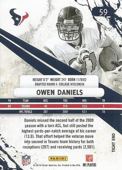2010 Panini Rookies & Stars #59 Owen Daniels  Back