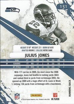 2010 Panini Rookies & Stars #131 Julius Jones  Back