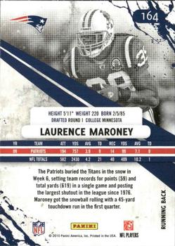 2010 Panini Rookies & Stars #164 Laurence Maroney  Back