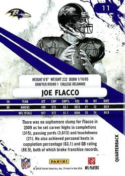 2010 Panini Rookies & Stars #11 Joe Flacco  Back
