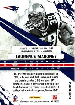 2010 Panini Rookies & Stars #86 Laurence Maroney  Back