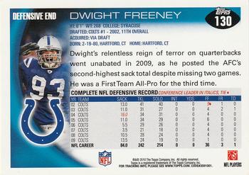 2010 Topps #130 Dwight Freeney  Back