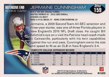 2010 Topps #159 Jermaine Cunningham  Back
