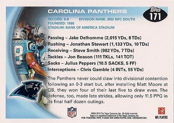 2010 Topps #171 Carolina Panthers Back