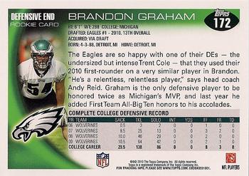 2010 Topps #172 Brandon Graham  Back
