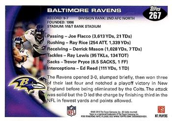 2010 Topps #267 Baltimore Ravens Back
