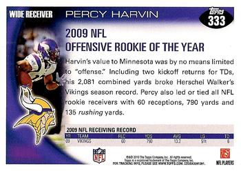 2010 Topps #333 Percy Harvin Back