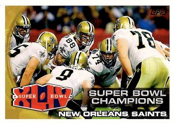 2010 Topps #346 Super Bowl Champions  Front