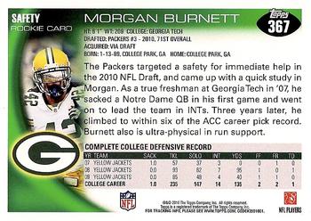 2010 Topps #367 Morgan Burnett Back