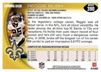 2010 Topps #390 Reggie Bush Back