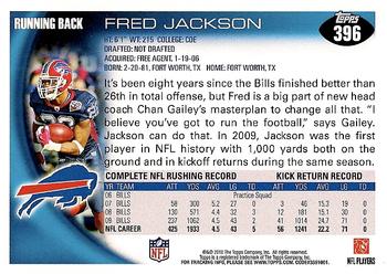 2010 Topps #396 Fred Jackson Back