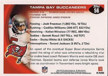 2010 Topps #56 Tampa Bay Buccaneers Back