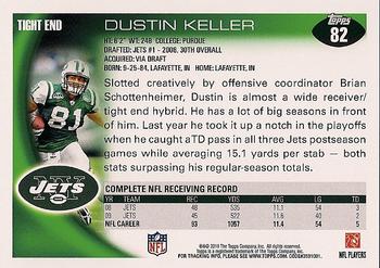 2010 Topps #82 Dustin Keller  Back