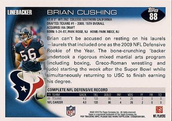 2010 Topps #88 Brian Cushing  Back