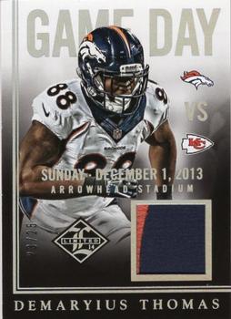 2014 Panini Limited - Game Day Materials Prime #18 Demaryius Thomas Front