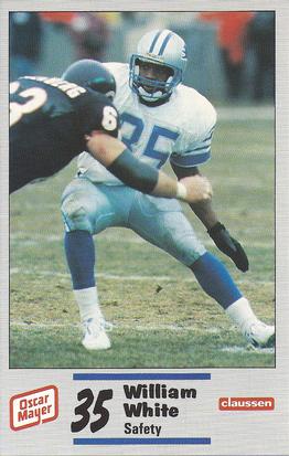 1990 Detroit Lions Police #1 William White Front