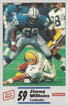 1990 Detroit Lions Police #4 Jimmy Williams Front