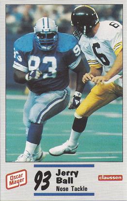 1990 Detroit Lions Police #7 Jerry Ball Front