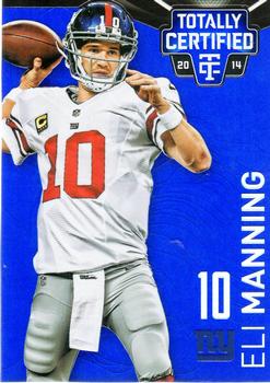 2014 Panini Totally Certified - Mirror Platinum Blue #61 Eli Manning Front