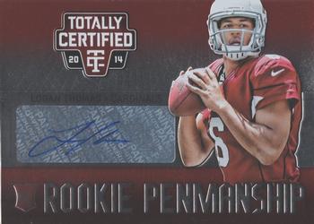 2014 Panini Totally Certified - Rookie Penmanship Red #RP-LT Logan Thomas Front
