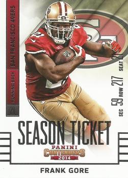2014 Panini Contenders #2 Frank Gore Front