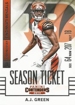 2014 Panini Contenders #10 A.J. Green Front