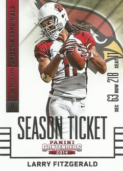 2014 Panini Contenders #23 Larry Fitzgerald Front