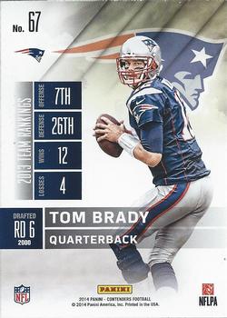 2014 Panini Contenders #67 Tom Brady Back