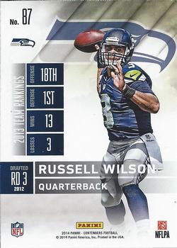 2014 Panini Contenders #87 Russell Wilson Back
