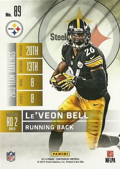 2014 Panini Contenders #89 Le'Veon Bell Back