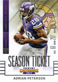 2014 Panini Contenders #100 Adrian Peterson Front