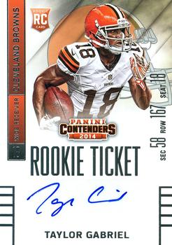 2014 Panini Contenders #197 Taylor Gabriel Front