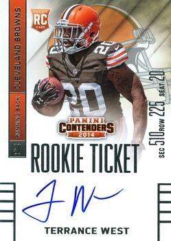 2014 Panini Contenders #230 Terrance West Front