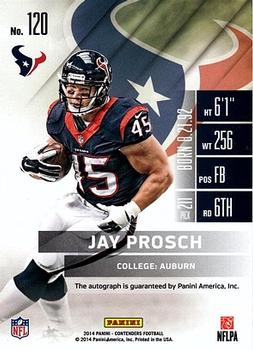 2014 Panini Contenders #120 Jay Prosch Back