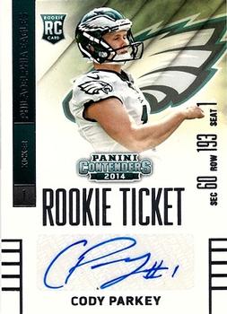 2014 Panini Contenders #245 Cody Parkey Front