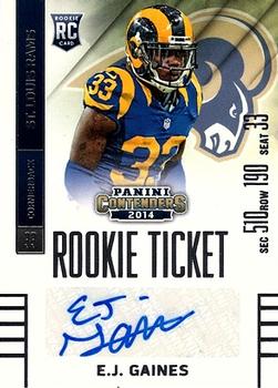 2014 Panini Contenders #249 E.J. Gaines Front
