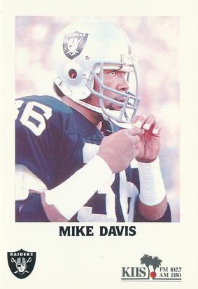 1985 Los Angeles Raiders Police #NNO Mike Davis Front